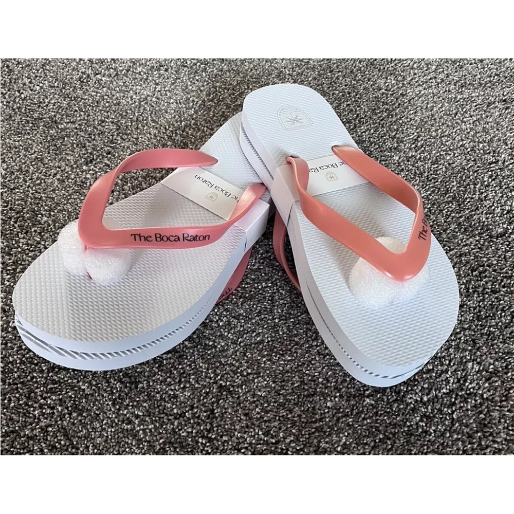 NWOT - Set of 2 - The Boca Raton Resort Flip Flops - One Size Fits Most